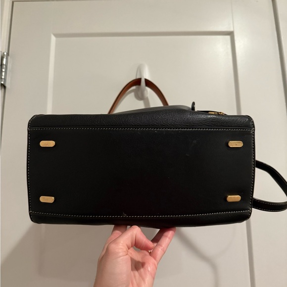 Tory Burch Lee Radziwill Black and Brown Shoulder Bag - Picture 9 of 14